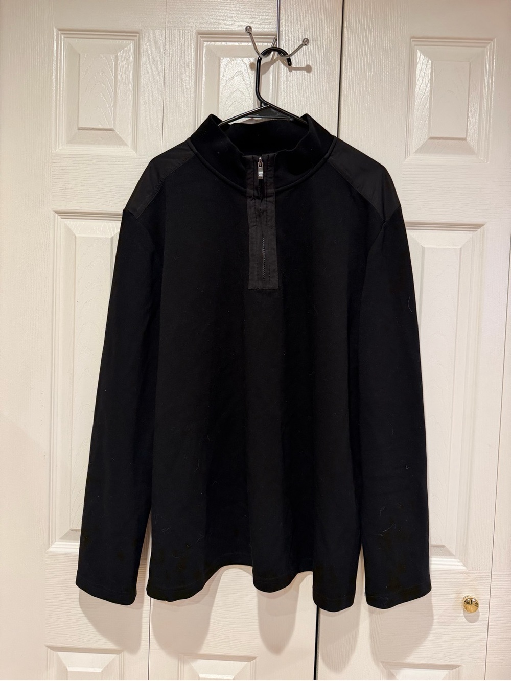 Magaschoni Black Knit Tee with Subtle Collar